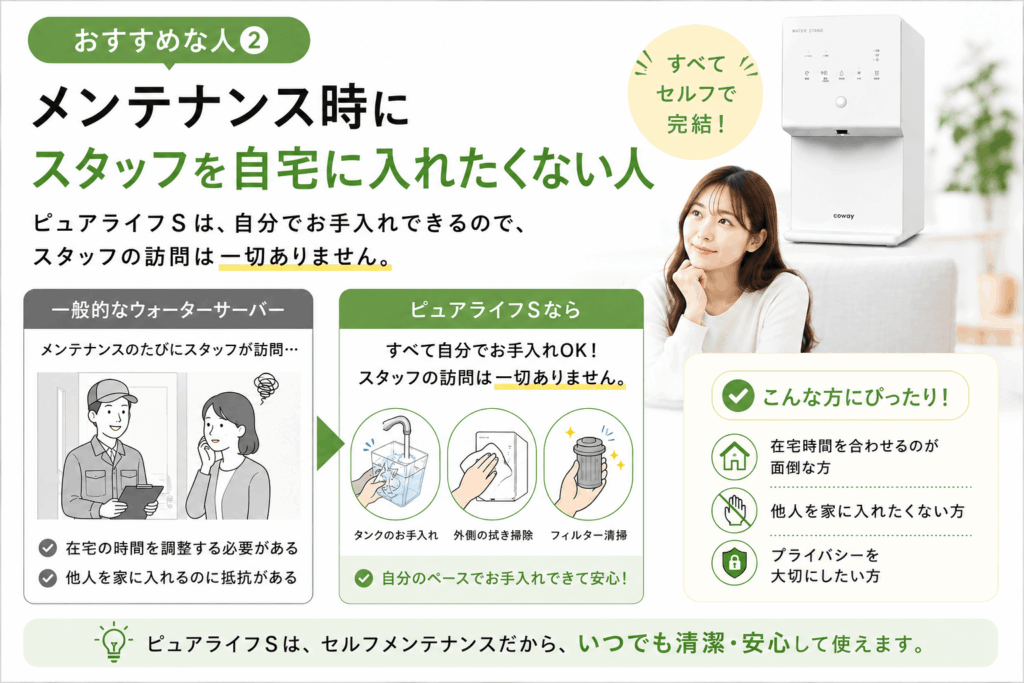 メンテナンス時にスタッフを自宅に入れたくない人が分かる画像