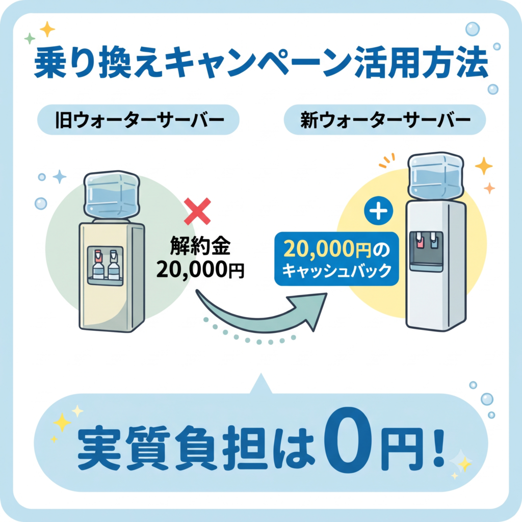 「乗り換えキャンペーン」を活用して他社の解約金を相殺する