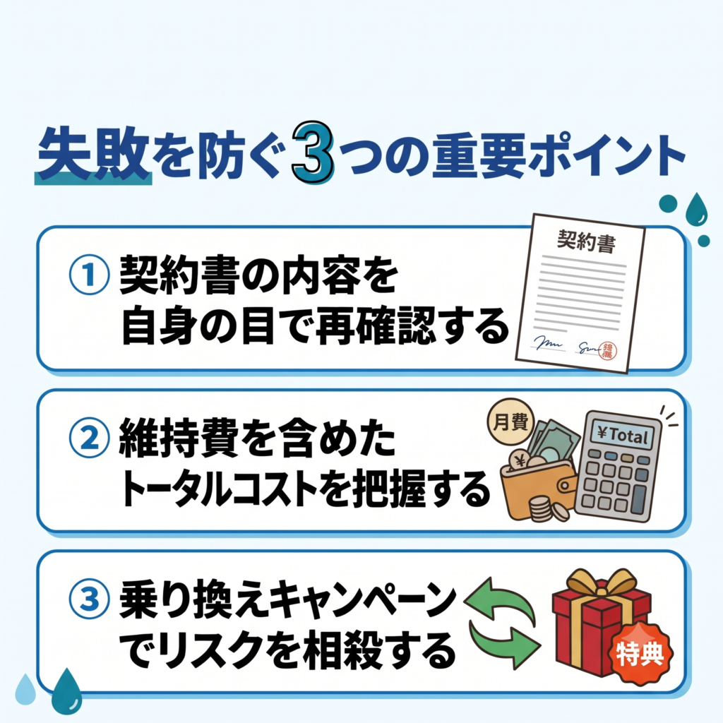 失敗しないために！ウォーターサーバーの契約・解約トラブル回避術
