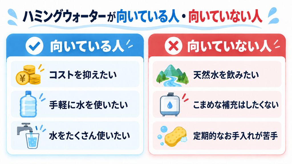 アンケート調査で判明!ハミングウォーターの正しい評価と向いている人・いない人